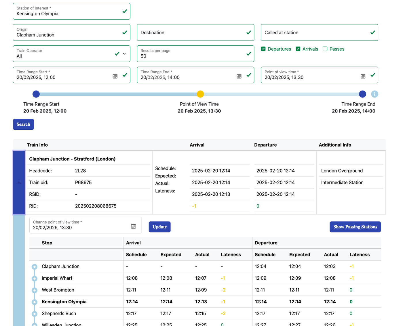 Rail Performance Explorer