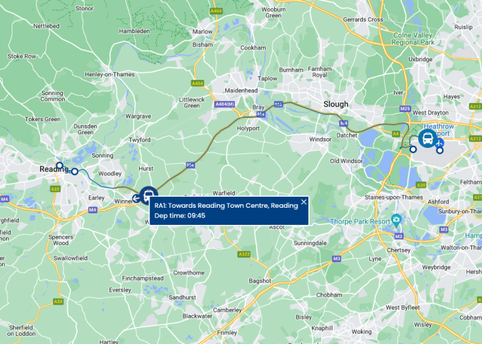 Reading RailAir: Track My Coach web feature