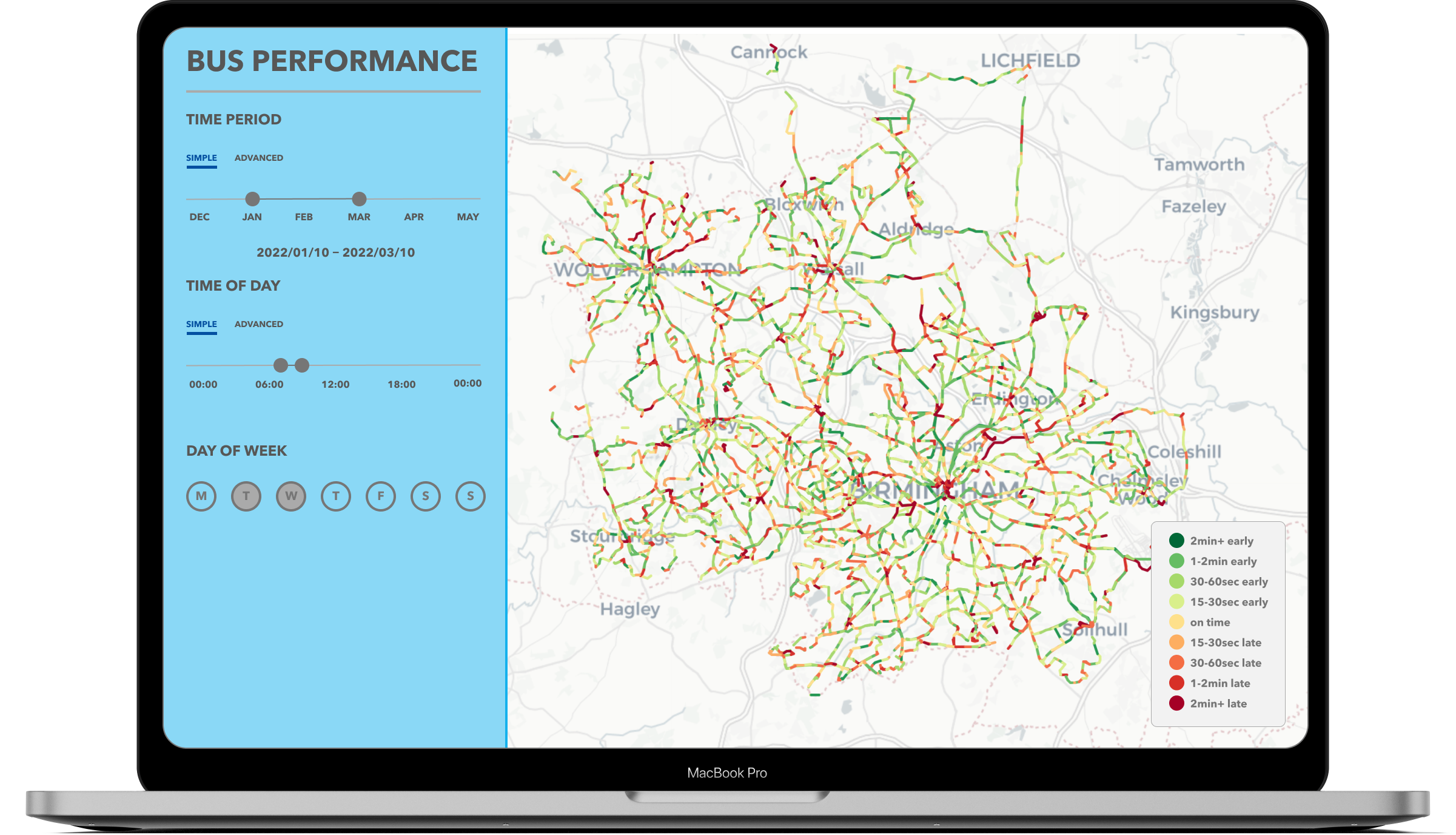 Bus performance dashboard